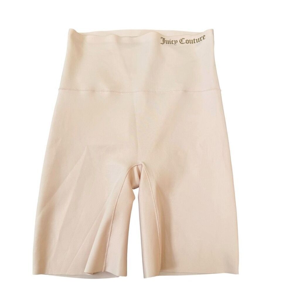 Juicy Couture Body Shaping Scuba Biker High Shorts blush pink/beige size M